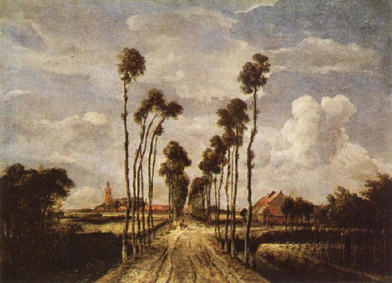 HOBBEMA, Meyndert The avenue in Middelharnis oil painting picture